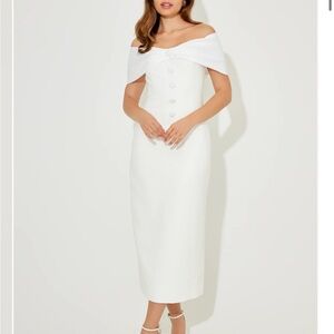 Odd muse bow midi dress